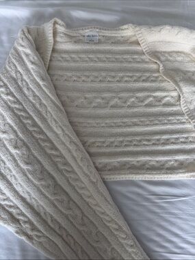 Off-White Cable Knit Cropped Sweater